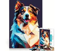 My Dog Australian Shepherd Adult Jigsaw Puzzles 1000 Pieces Mind Exercise Toy Calming Play Design Assembly Amazing Present (50x75cm)