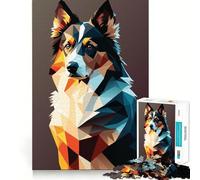 My Dog Australian Shepherd Jigsaw Puzzles for Teenagers 1000 Pieces Think Toy Soothing Fun Clean Cut Art Collectible (38x26cm)