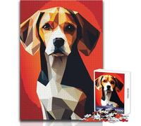 My Dog Beagle 1000 Piece Jigsaw Puzzles for Adults Interactive Cognitive Skill Game Unique Memorable Present Idea Size 38x26cm
