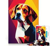 My Dog Beagle 1000 Piece Jigsaw Puzzles for Teenagers Jigsaw Reason Skill Toy Shared Fun Tight Cut Wall Art Decor (38x26cm)