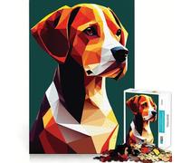 My Dog Beagle 1000 Pieces Jigsaw Puzzles for Adults Strong Logic Toy Relaxing Fun Clear Edge Memorable Gift (38x26cm)