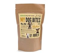 My Dog Bites Walkies Tasty Dog Treats Re-Fill Pouch (Chicken) 200g Mini Bone Walking Treats