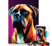 My Dog Boxer 1000 Piece Jigsaw Puzzles for Adults Memory Gain Peaceful Time Design Assembly Premium Gift (38x26cm)