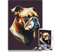 My Dog Bulldog 1000-piece Jigsaw Puzzles Mindful Learning Fun Game Unique Gift for Joyful Celebrations Size 38x26cm