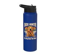 My Dog Does The Work Duck Hunter Retriever Stainless Steel Insulated Water Bottle