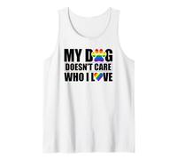 My Dog Doesn't Care Who I Love LGBTQ Pride Gay Tank Top