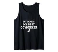 My Dog is My Best Coworker Funny Dog Dad Remote Work Gift Tank Top