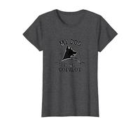 My Dog is My Copilot - Pet Lover Car Window Decal T-Shirt, Women, Dark Heather Grey, L