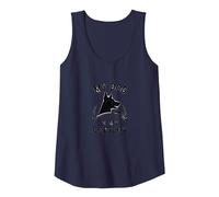 My Dog is My Copilot - Pet Lover Car Window Decal Tank Top, Women, Navy, XXL