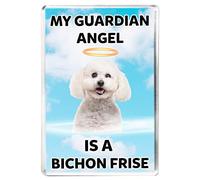 My Dog Is My Guardian Angel - Bichon Frise - Fridge Magnet - Gift