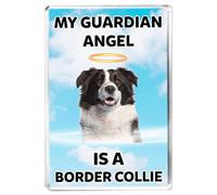 My Dog Is My Guardian Angel - Border Collie - Fridge Magnet - Gift