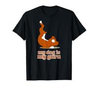 My Dog is My Guru Funny Dog Yoga Design for Yogi T-Shirt