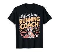 My Dog is My Running Coach Jogging Jogger Value Graphic T-Shirt, Men, Black, S