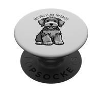 My Dog Is My Therapist Funny Cute Adorable Puppy Dog Cartoon PopSockets Adhesive PopGrip