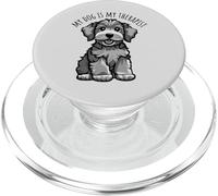 My Dog Is My Therapist Funny Cute Adorable Puppy Dog Cartoon PopSockets PopGrip for MagSafe