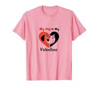My Dog is My Valentine Heart Pet Love T-Shirt, Men, Pink, XL