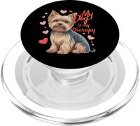 My Dog Is Therapy Yorkshire Terrier Lover PopSockets PopGrip for MagSafe