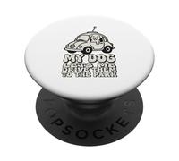 My Dog Lets Me Drive Them To The Park Funny Pet Humor PopSockets Adhesive PopGrip
