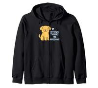 My Dog Thinks I'm Awesome Cute Puppy Zip Hoodie