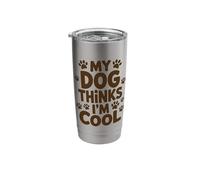 My Dog Thinks I'm Cool, Paw Prints Stainless Steel Insulated Tumbler