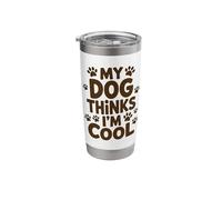 My Dog Thinks I'm Cool, Paw Prints Stainless Steel Insulated Tumbler