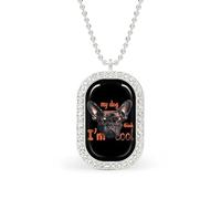 My Dog Thinks Im Cool Pet Parent Dog Lover Funny Pendant Necklace for Women Personalized Fashion Jewelry Diamond Necklaces for Wedding Birthday Gold Silver