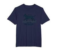 My Dog Walks on Water: Quirky Pet Lover T-Shirt, Men's Big and Tall, Navy, 6X Tall