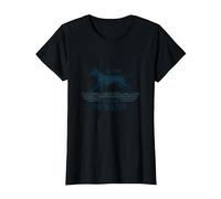 My Dog Walks on Water: Quirky Pet Lover T-Shirt, Women, Black, L