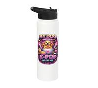 My Dog Watches K-Pop with Me Stainless Steel Insulated Water Bottle