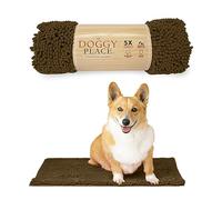 My Doggy Place Dog Mud Mat, 18" x 24" Brown - Thick Microfiber Entry Rug for Snow, Mud & Salt - Absorbent, Quick-Dry, Washer-Safe & Non-Slip, Small