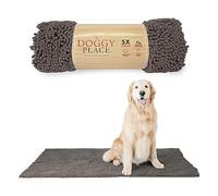My Doggy Place - Hundeteppich aus sehr saugfähiger Mikrofaser, langlebig, schnell trocknend, waschbar, hält Ihr Haus sauber (Größen: Läufer in M, L, XL, für den Flur,Runner (5'x3' Feet), asche