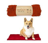 My Doggy Place Microfiber Dog Mat for Muddy Paws, 18" x 24" Red - Absorbent and Quick-Drying Dog Paw Cleaning Mat, Washer and Dryer Safe - Non-Slip Rubber Backed Dog Floor Mat, Small