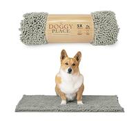 My Doggy Place - Ultra Absorbent Microfiber Dog Door Mat, Durable, Quick Drying, Washable, Prevent Mud Dirt, Keep Your House Clean (Light Gray, Medium) - 78 x 50 cm