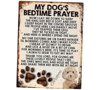 MY DOG'S BEDTIME PRAYER RETRO STYLE METAL TIN SIGN/PLAQUE (COCKAPOO WHITE)