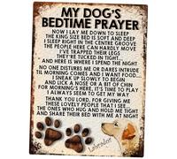MY DOG'S BEDTIME PRAYER RETRO STYLE METAL TIN SIGN/PLAQUE (GOLD LABRADOR)