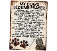 MY DOG'S BEDTIME PRAYER RETRO STYLE METAL TIN SIGN/PLAQUE (LABRADOODLE DOG)