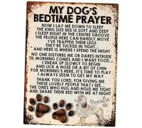 MY DOG'S BEDTIME PRAYER RETRO STYLE METAL TIN SIGN/PLAQUE (POODLE)