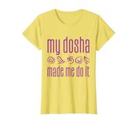 My dosha Made me do it - Funny Ayurveda T-Shirt, Women, Lemon Yellow, Medium