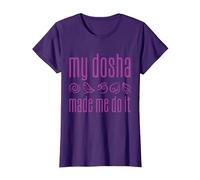 My dosha Made me do it - Funny Ayurveda T-Shirt, Women, Purple, XX-Large