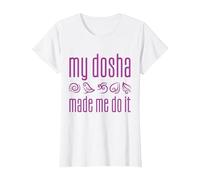 My dosha Made me do it - Funny Ayurveda T-Shirt, Women, White, X-Small