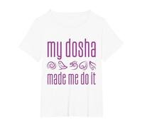 My dosha Made me do it - Funny Ayurveda T-Shirt, Women's Plus, White, 3X