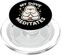 "My Dove Meditates" Cute Pet Bird Theme PopSockets PopGrip for MagSafe