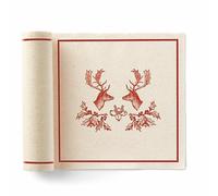 MY DRAP Luncheon Napkins Recycled Cotton 20 x 20 cm / 7.8" x 7.8" - (12 Per Roll, Recycled Cotton Ceramic Xmas)