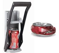 MY DREAMS 500ml Large Can Crusher - Heavy Duty Wall Mounted Can Crusher - Durable To Use And Convenient - Manual Beer Or Soft Drinks Tin Crusher, Silver and Black