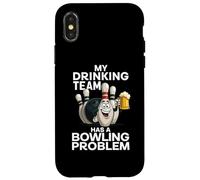 My Drinking Team Has A Bowling Problem Funny Beer Bowler Pin Case for iPhone X/XS