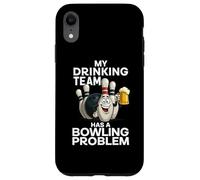 My Drinking Team Has A Bowling Problem Funny Beer Bowler Pin Case for iPhone XR