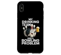 My Drinking Team Has A Bowling Problem Funny Beer Bowler Pin Case for iPhone XS Max