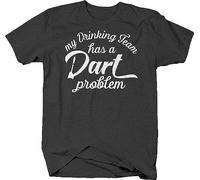 My Drinking Team has a Dart Problem Funny Darts Game T-Shirt for Men Women(Medium)