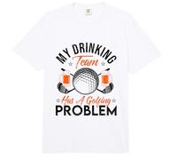 My Drinking Team Has A Golf Problem Golfing Golfer Putter Comfort Colors Adult Heavyweight T-Shirt
