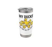 My Ducks are Not in A Row Funny Mama Duck Lover Stainless Steel Insulated Tumbler